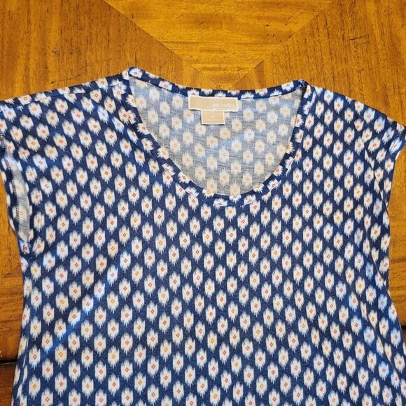 Michael Kors Red, White & Blue Printed Top - Picture 4 of 10